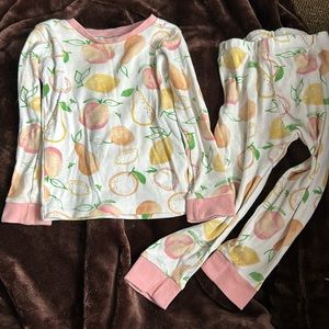 Burt's bees long sleeve toddler pj set -2t